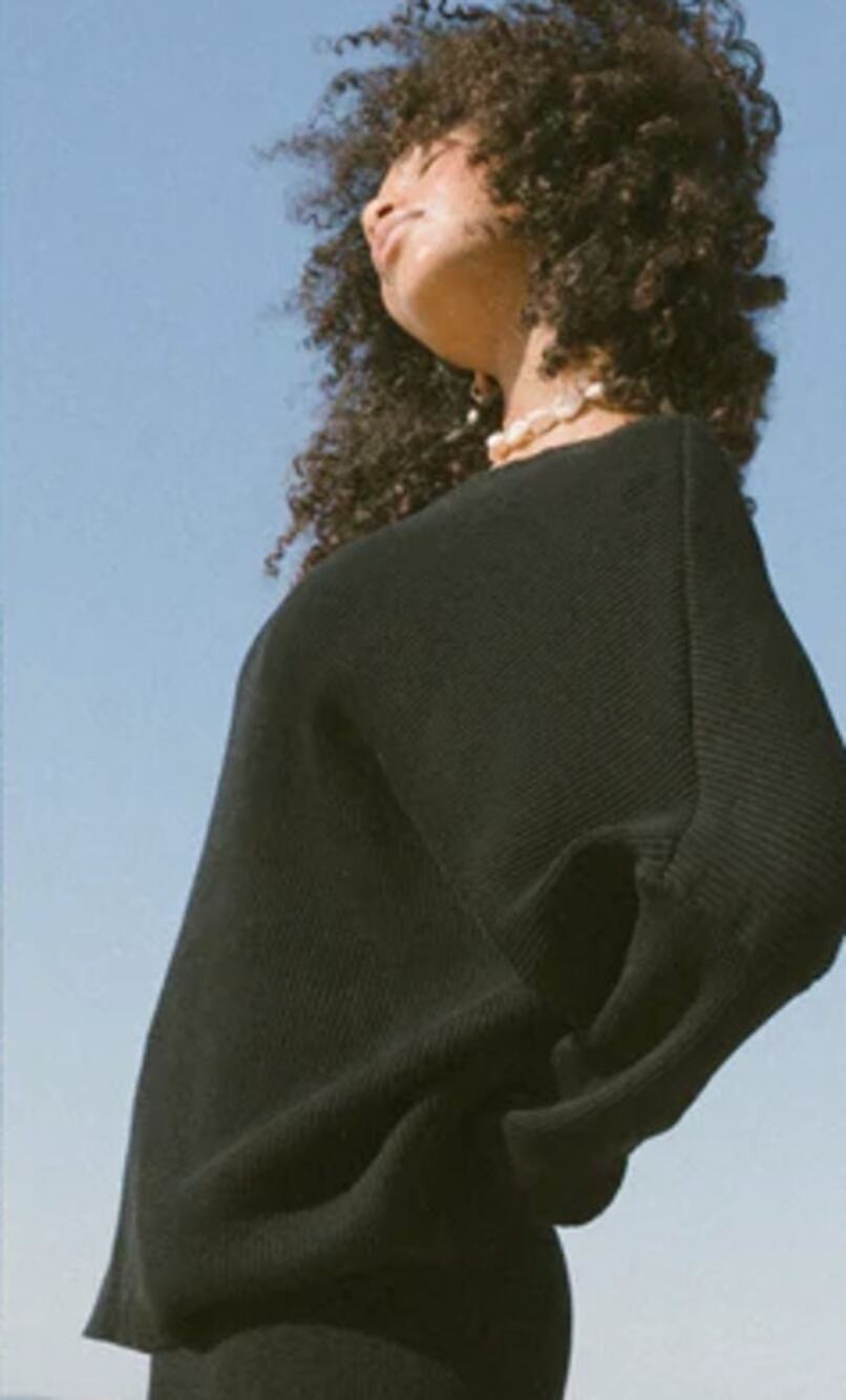 The Lullaby Club Alex Knitwear Crewneck Sweater Black Size Small / Medium
